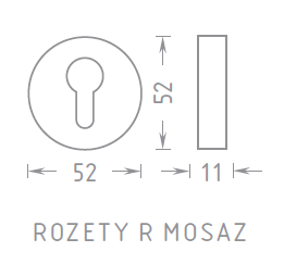 Rozeta ku kovaniu ACT R WC (MOSADZ)
