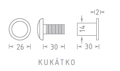 Dverové kukátko ACT 180 ° vrátane krytky (BRONZ)