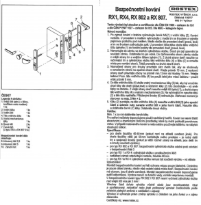 Bezpečnostné kovanie ROSTEX BK RX 802 ASTRA (NEREZ MAT TITÁN ZLATÝ)