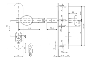 Bezpečnostné kovanie ROSTEX BK RX 1-50 SOLID 4. tr. (NEREZ MAT)