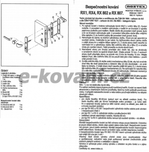 Bezpečnostné kovanie ROSTEX BK RX 1 ASTRA 3. tr. (NEREZ MAT)