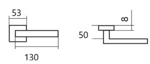 Dverové kovanie TWIN LEKO CUBOID HR H 1682 KOV  (E EN 1906 tř. 3)