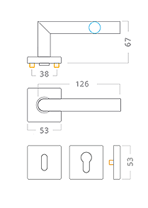 Dverové kovanie ACT Tipa EasyClick SlideBloc RHR (NEREZ)