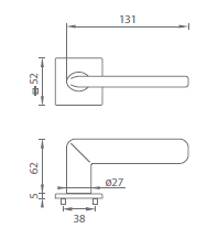 Dverové kovanie MP ELIPTICA - HR 3098Q 5S (NP - Nikel perla)