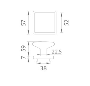 Madlo na dvere MP - AS - QUERCA - HR 7S (T - Titan)