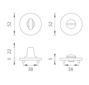 Dverná rozeta MP - AS - R 5S (T - Titan)