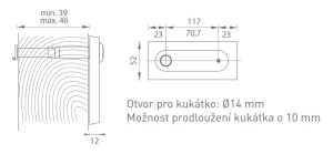 Menovaka s kukátkom AXA - OMEGA F(8 - Čierny elox)