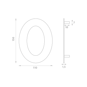 Domová číslica MP - 150 mm - 5