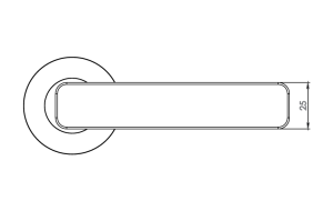 Dverové kovanie MP - GK - MINIMAL MODERN - R (Kašmír šedá)