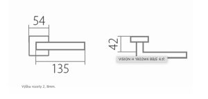 Dverové kovanie TWIN VISION HR C 1802 FL (CM)