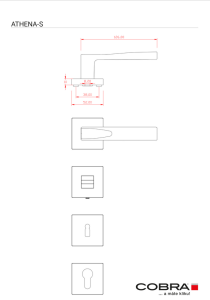 Dverné kovanie COBRA ATHENA-S (čierna)