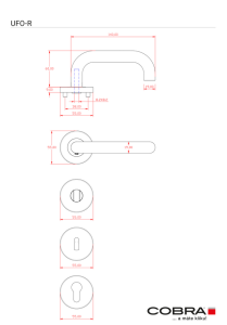 Dverové kovanie COBRA UFO-R III (IN)
