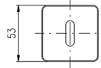 VÝPREDAJ DVERNÁ ROZETA ROSTEX - WC (čierna) - 5x5 cm