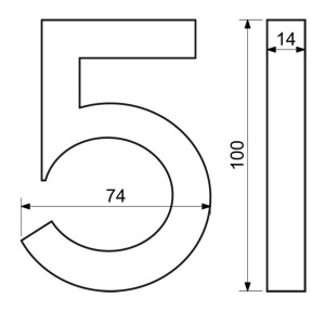 VÝPREDAJ Domové číslo RICHTER 3D (čierna matná) - 5