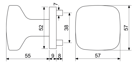 Dverné gule RK.KNOB.C2.BARI (NIMAT)