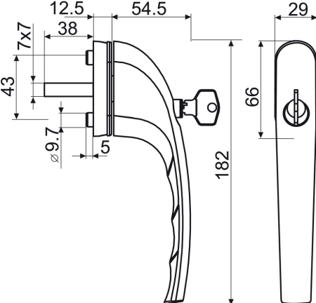 Okenná kľučka RICHTER RHW.091.L (F9016)