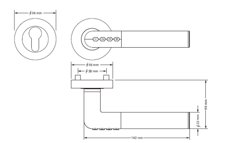 Chytrá kľučka Richter Smart Handle SET H.02/ EN.304.SZ.PA.KO.L