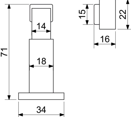 Dverná zarážka magnetická RICHTER RDS.050.BRNI