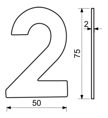 Nerezové číslo v plochom „2D“ prevedení RICHTER RN.75L