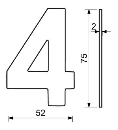 Nerezové číslo v plochom „2D“ prevedení RICHTER RN.75L