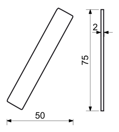 Domové písmeno v plochom „2D“ prevedení RICHTER RN.75L (čierne)