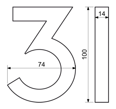 Domové číslo v „3D“ prevedení so štruktúrovaným povrchom RICHTER RN.100LV