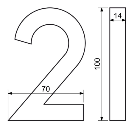 Domové číslo v „3D“ prevedení so štruktúrovaným povrchom RICHTER RN.100LV