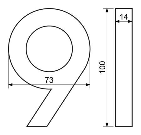 Domové číslo v „3D“ prevedení so štruktúrovaným povrchom RICHTER RN.100LV