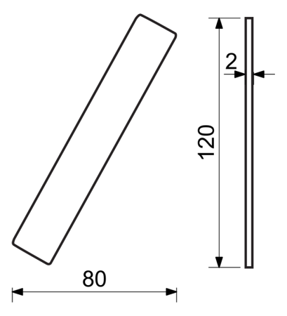 Domové číslo RICHTER RN.120L (nerez)