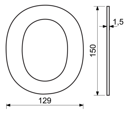 Domové číslo RICHTER RN.150L (nerez)