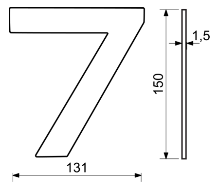Domové číslo RICHTER RN.150L (nerez)