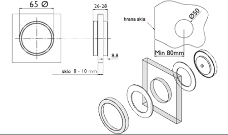 TWIN MUŠĽA NA SKLO GUIDA H 50/65N (F9)