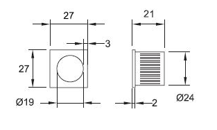 MANETA TWIN pre posuvné dvere126 HR (NI-SAT - Nikel satin)