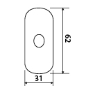 ZVONK.TLAČIDLO TWIN F510 (A - mosadz lesklá)