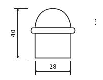 Dverná zarážka TWIN G 1001 (F4 - eloxovaný hliník, farba bronz)