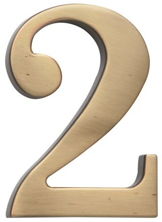 Domová číslica COBRA - 5 cm (OLV - mosadz leštená, lesklá)